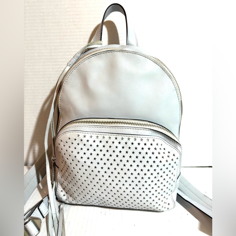 Stylish Gray. / Blue Star-Patterned Backpack - image 1